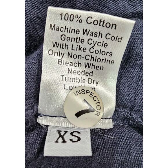 Wilt USA Shrunken Crew 3/4 Sleeve Mock Layer Tee Shirt Navy Blue WOMENS SIZE XS - Picture 6 of 12